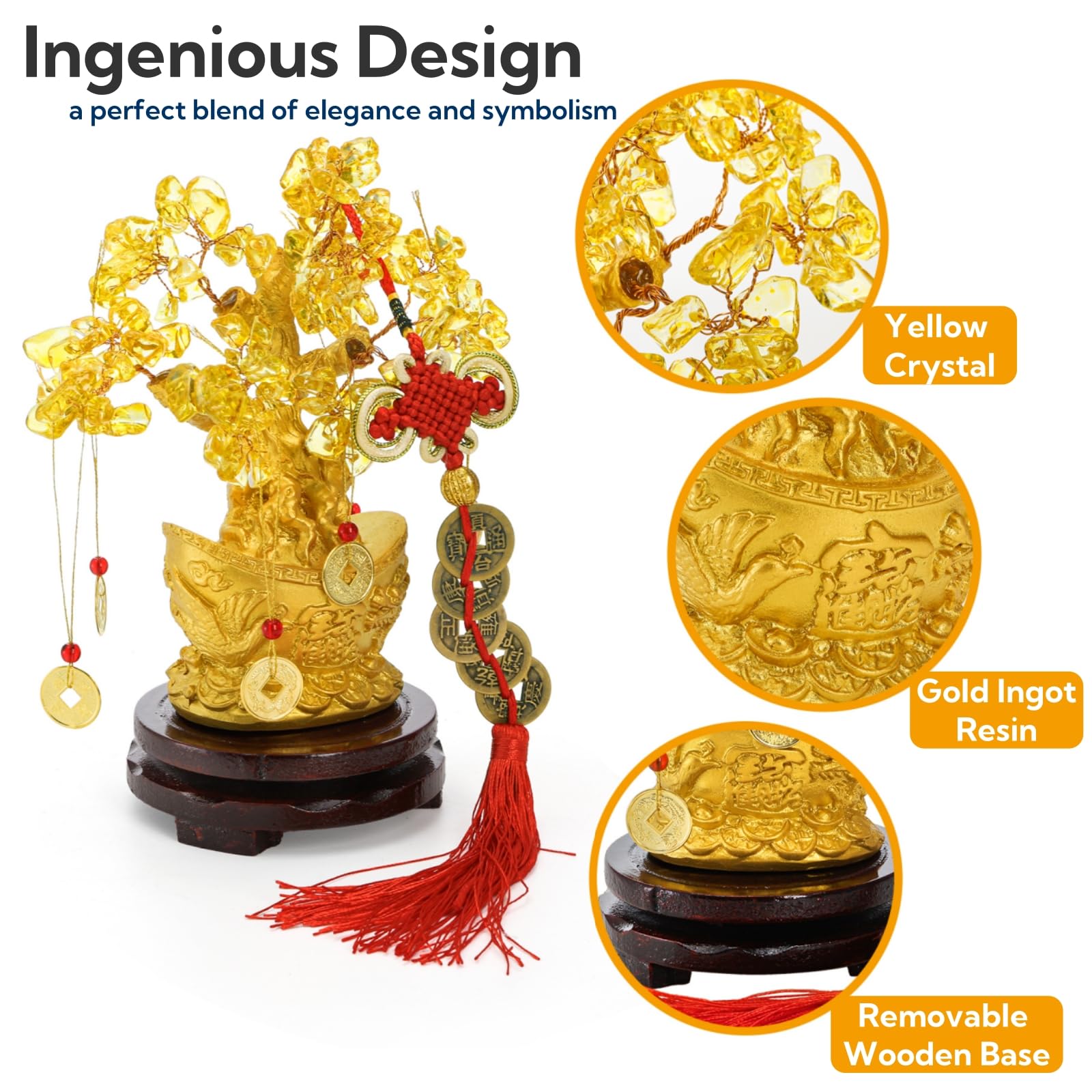 Amazon.com: YIMITEE 9 Piece Citrine Money Tree, 7