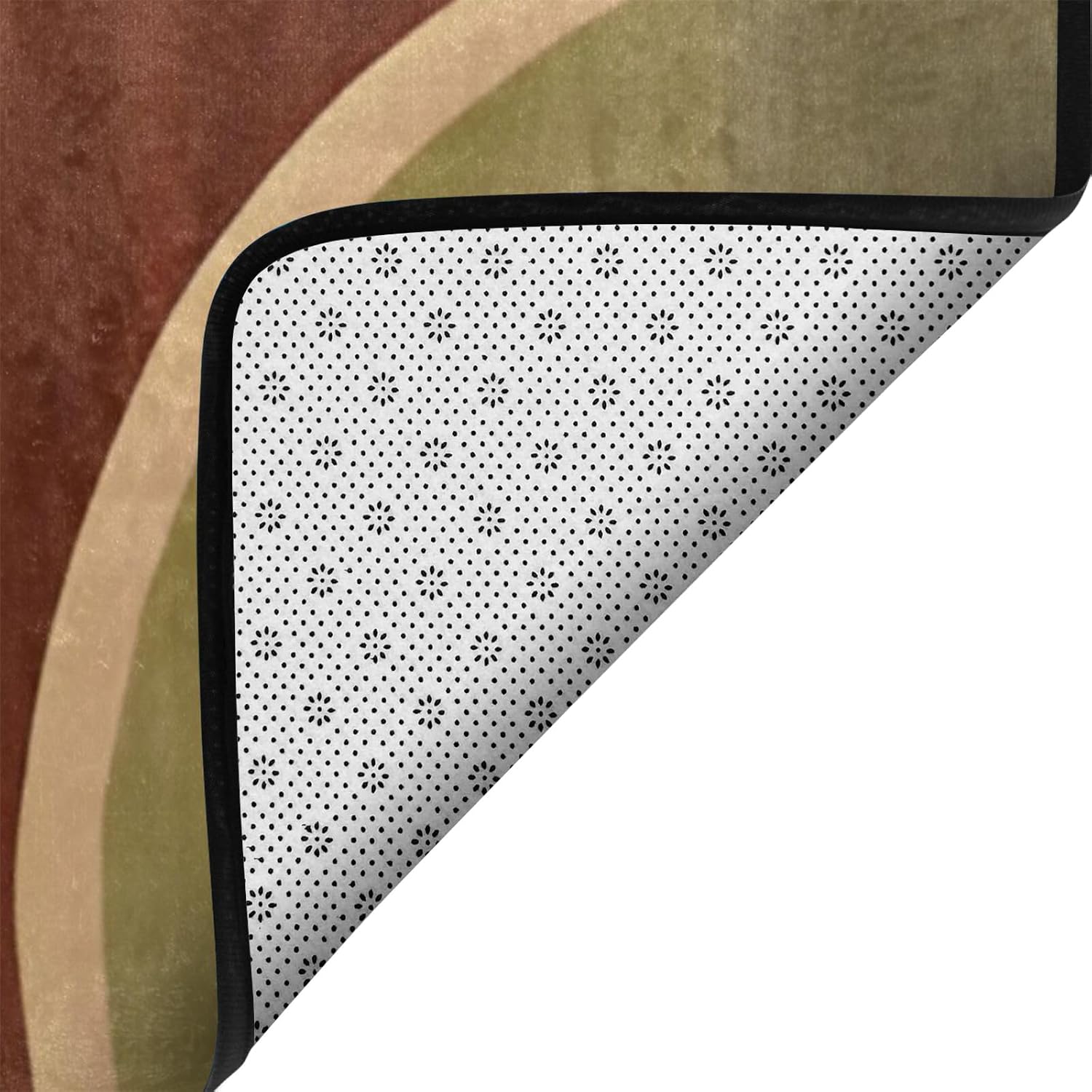 Abstract Circles Area Rugs 5x7 Rug for Living Room Geometry Area Rug Non Slip Gometric Printed Large Rug for Living Room, Bedroom, Farmhouse, Dining Room, Home Decor