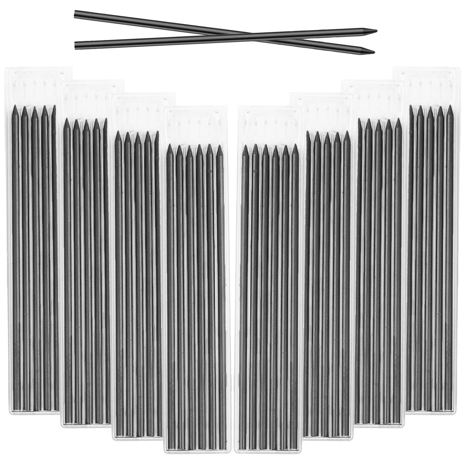 48Pcs 2.8mm Pencil Refills, Carpenter, Tracer Pencils, Durable, Smooth Writing for Professional Use in Carpentry Engineering