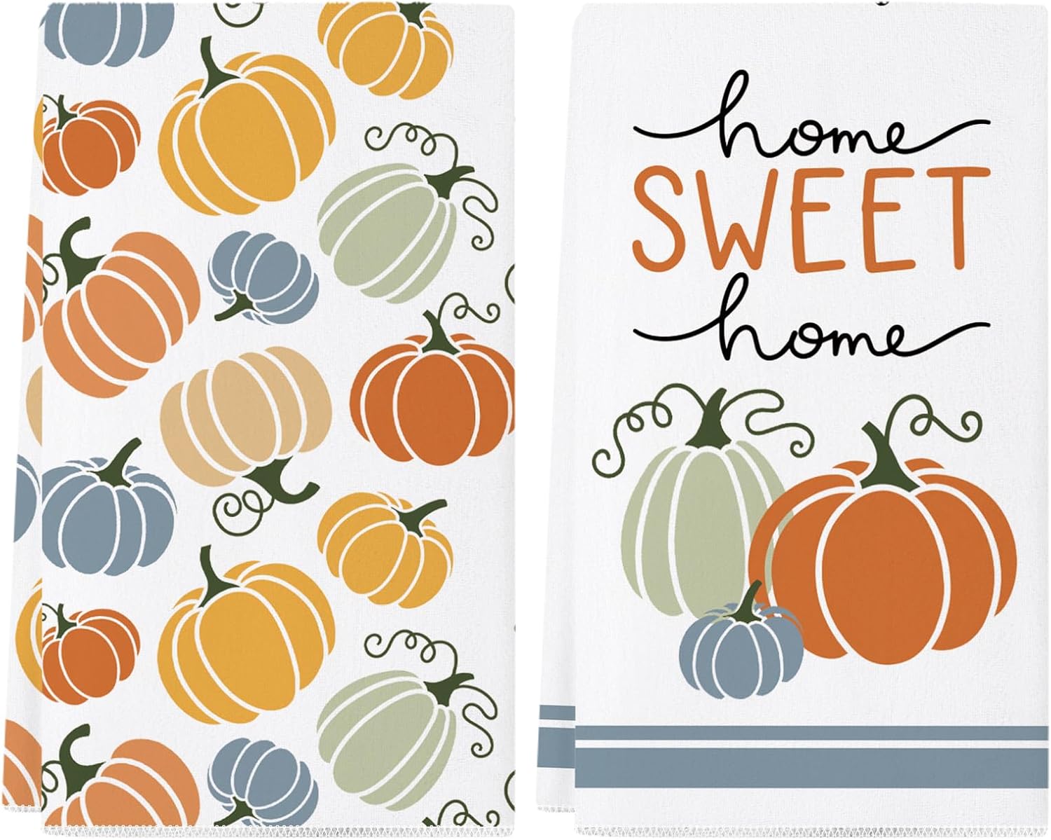 Fall Kitchen Towels 18x26 Inch Set of 2 Autumn Thanksgiving Kitchen Decor
