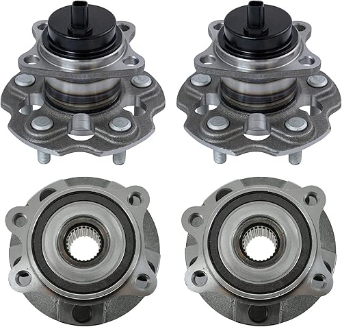 Vista 616 de TRQ Juego de 2 rodamientos y bujes de rueda trasera izquierda y derecha compatible con Ford Expedition 2007-2010 Lincoln Navigator 2007-2010