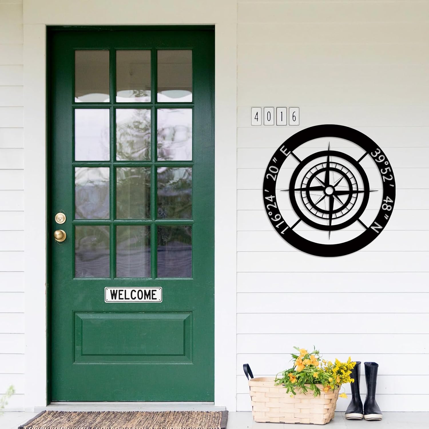 Custom Coordinates Metal Sign | Letter Family Monogram | Outdoor Metal Art | Last Name Sign | Personalized Wedding Gift | Housewarming Gifts | Home Decor