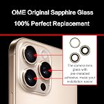 2PCS ASDAWN Back Rear Camera Lens Glass Replacement for iPhone 16 Pro Max and 16 Pro Camera Glass Lens Replacement with Pre-Installed Adhesive + Repair Tool Kit + Installation Manual