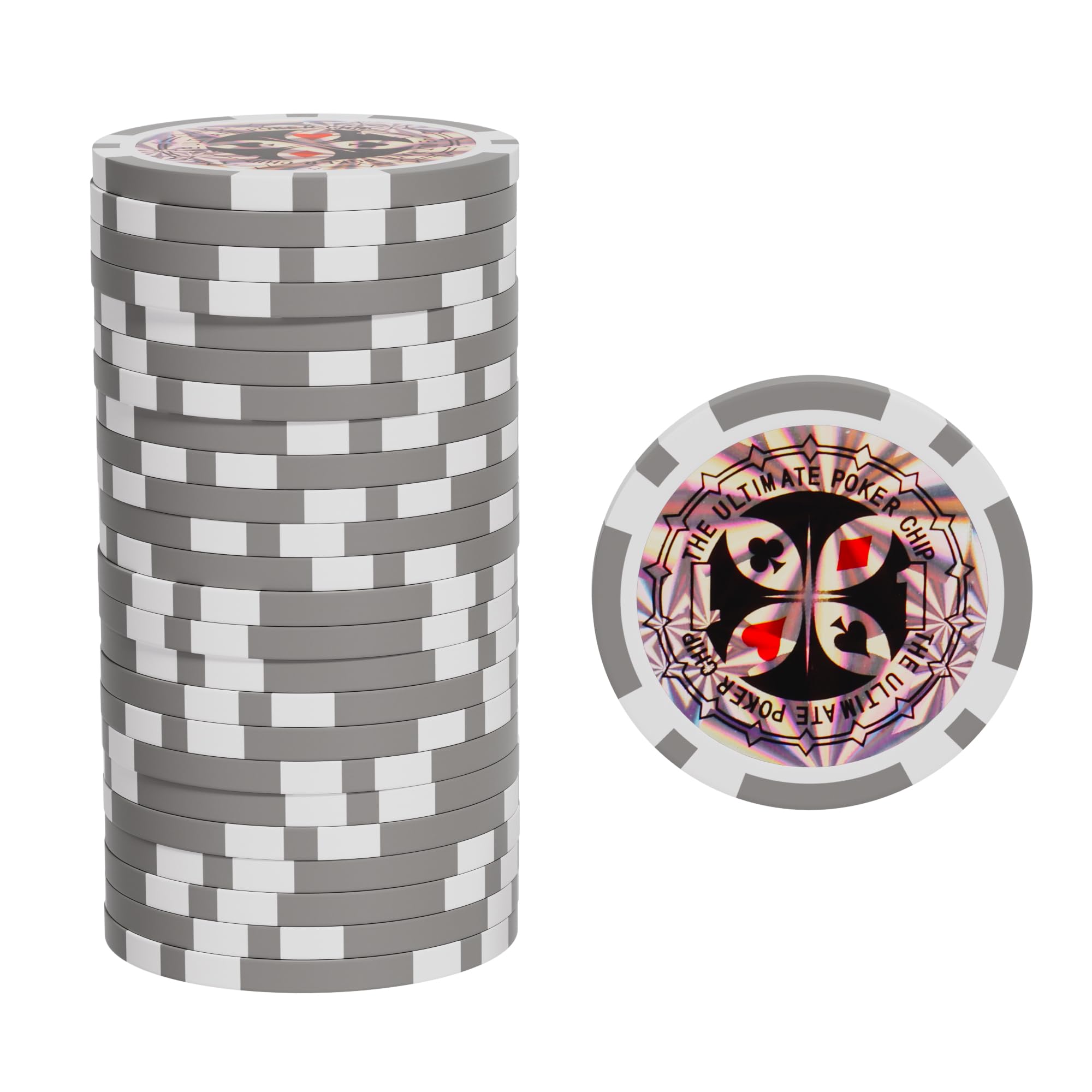 Poker Set,50Pcs White Poker Chip Set with Numbered Chips,Professional Grade Casino Style,11.5 Gram Casino Grade Chips for Texas Hold’em, Blackjack, Card Games 1 Dollar