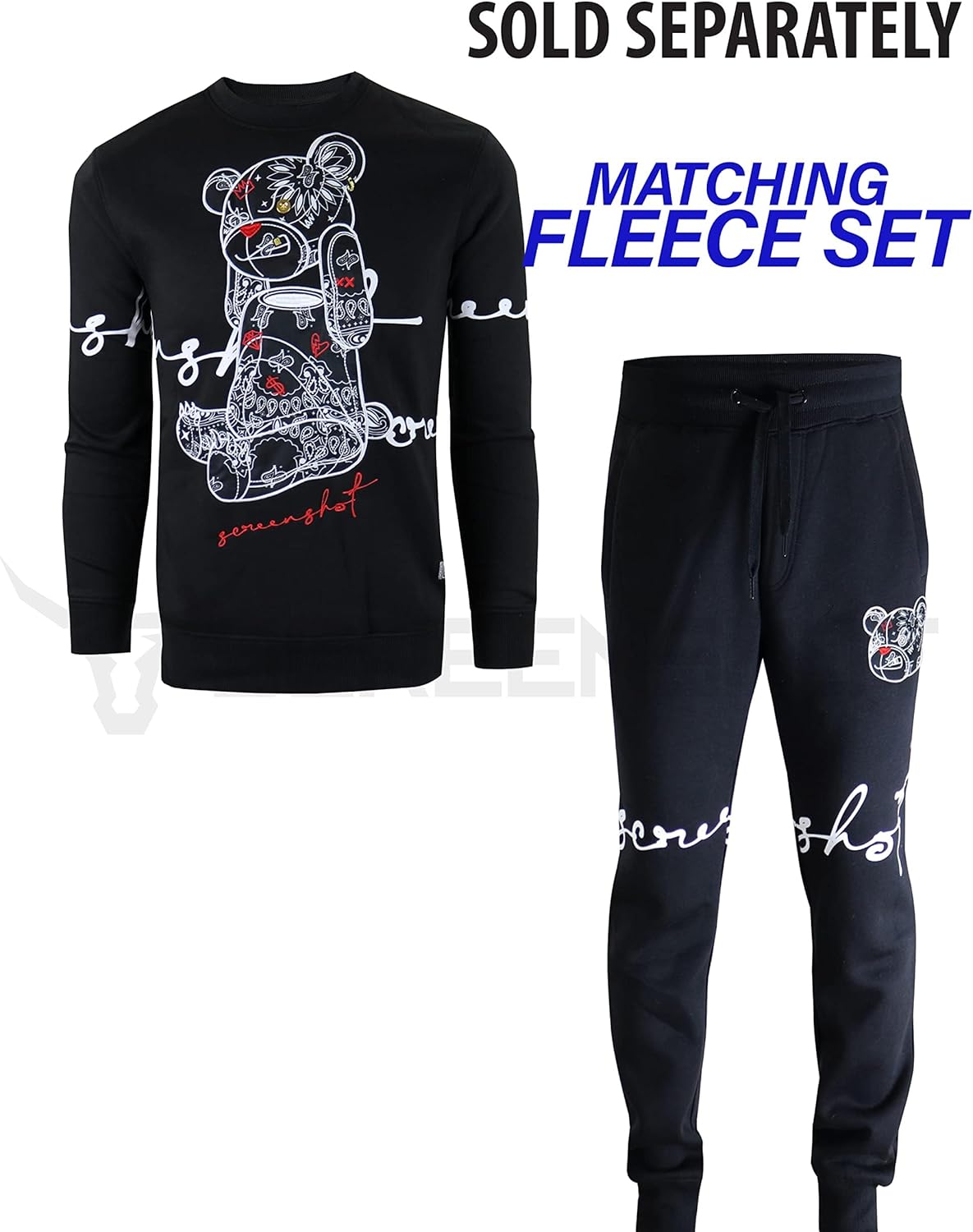 SCREENSHOT P1113 Fleece Pants Premium Urban Streetwear Graphic Sweatpants - Classic Jogger Fit - Image 4