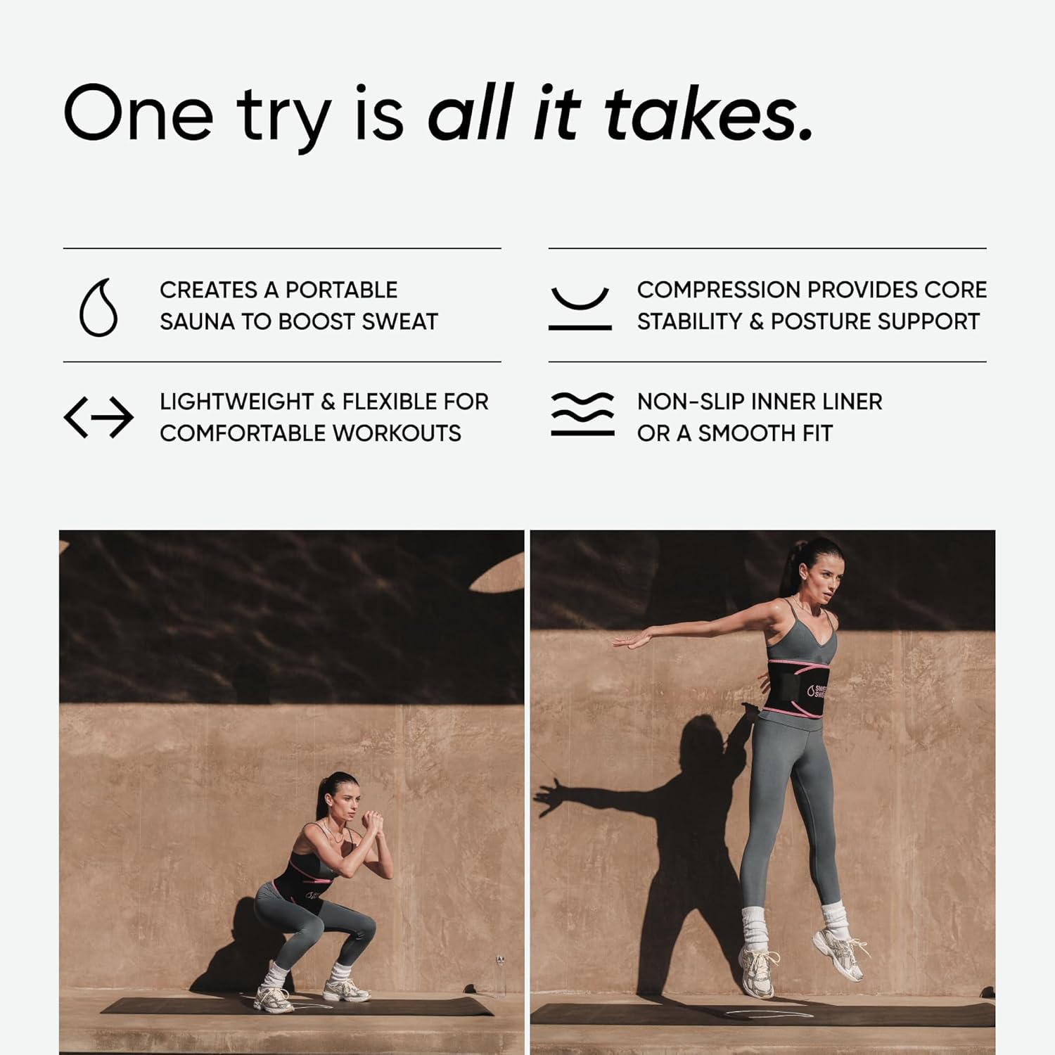 Sports Research Sweet Sweat Waist Trimmer (Core Series) - Pr...