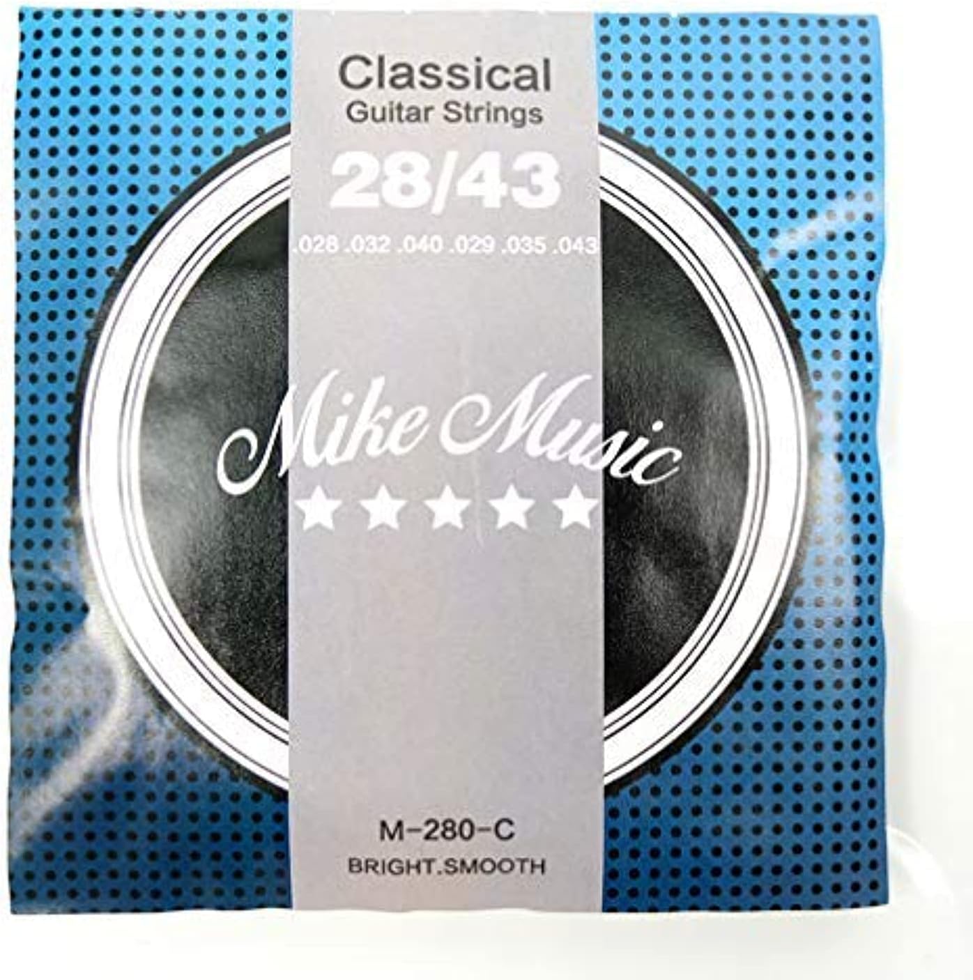 Classical Guitar Strings Nylon Silver wound, Light Great Bright,Rust prevention.028-.043 1-Pack (Classical Guitar-Strings M-280 C)
