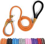 lynxking Slip Lead Dog Leash 6 FT x 1/2 inches Strong Heavy Duty Dog Rope Leash Braided Comfortable Handle for Small Medium Large Dogs