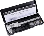 Accusize IP54 Digital Caliper, 0-6 in/150 mm, 2015-0150 | 4-Way Inch/Metric Caliper, 0.0005 in/0.01 mm Resolution, +/-0.03 mm Accuracy, Stainless Steel, Large LCD