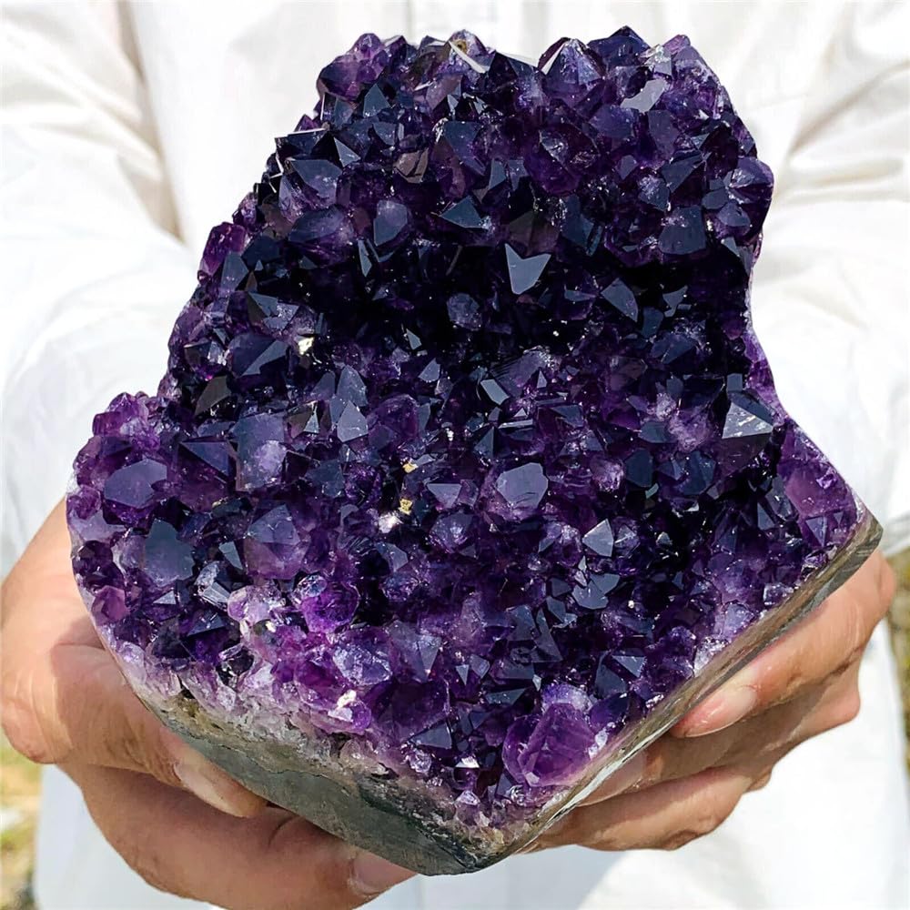 1 Pieza de 100-150 g de geoda de Amatista, Cristal Morado, Cuarzo, racimo, Huevo de Trueno de ensueño Cristal Natural en Bruto