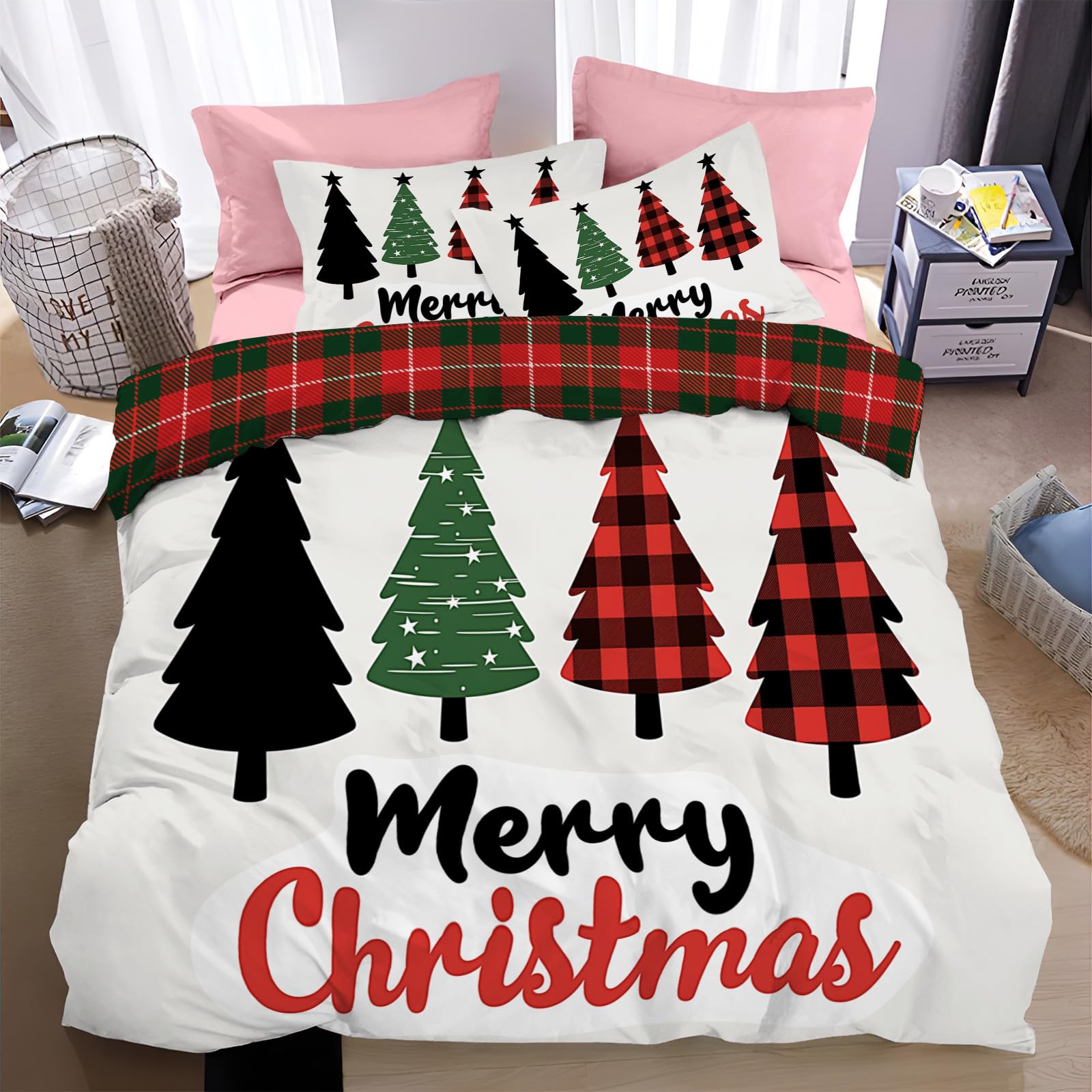 Funda nórdica de Navidad reversible para crear el dormitorio invernal más acogedor