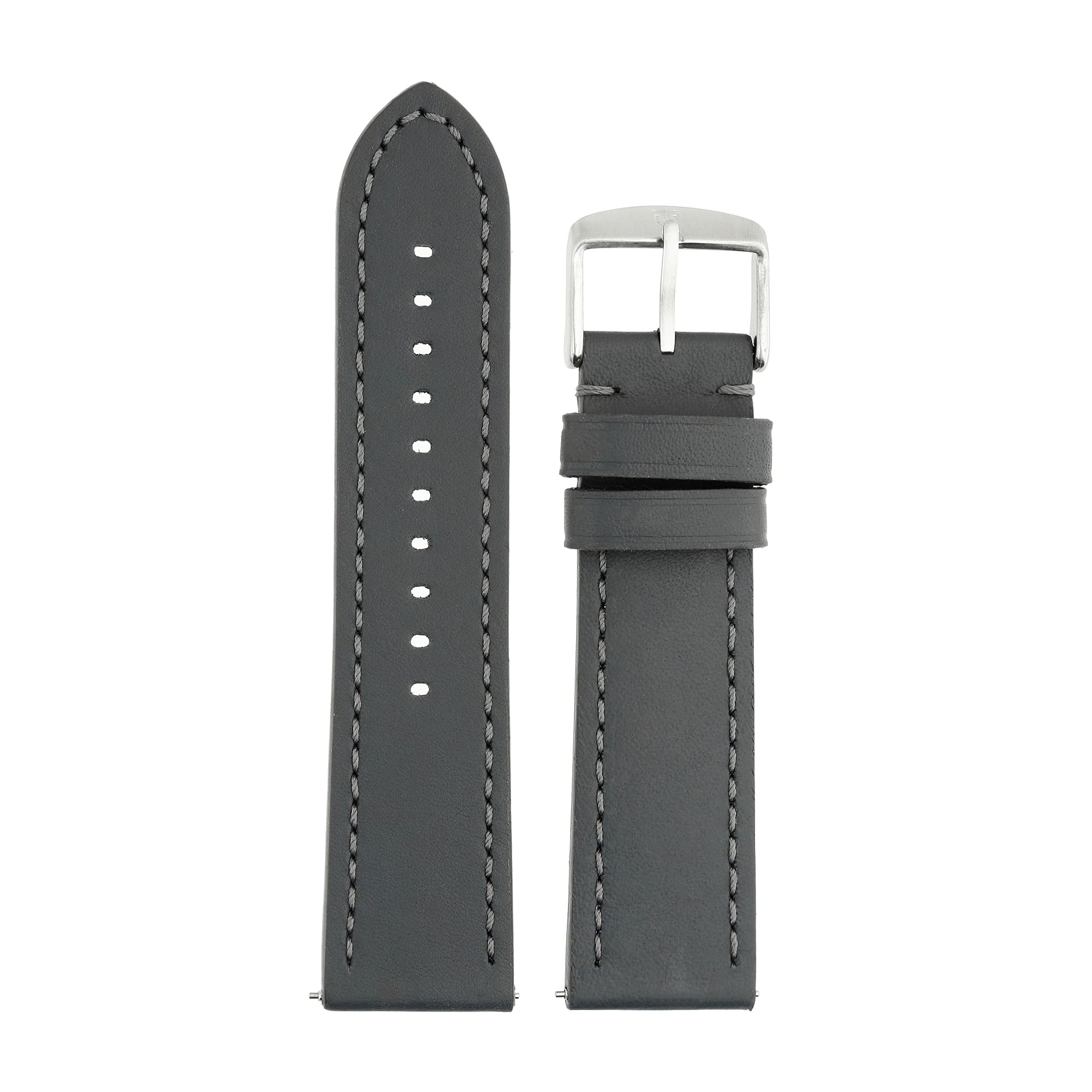 Titan 24 mm Grey Genuine Leather Strap for Men (B0919ZG9R2) Amazon Price History, Amazon Price Tracker