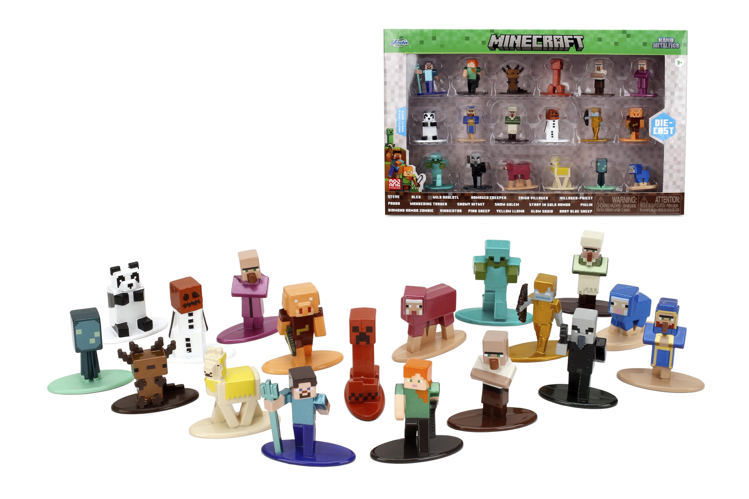 Amazon.com: Jada Minecraft Nano Metalfigs 18 Pack Series 13 Die