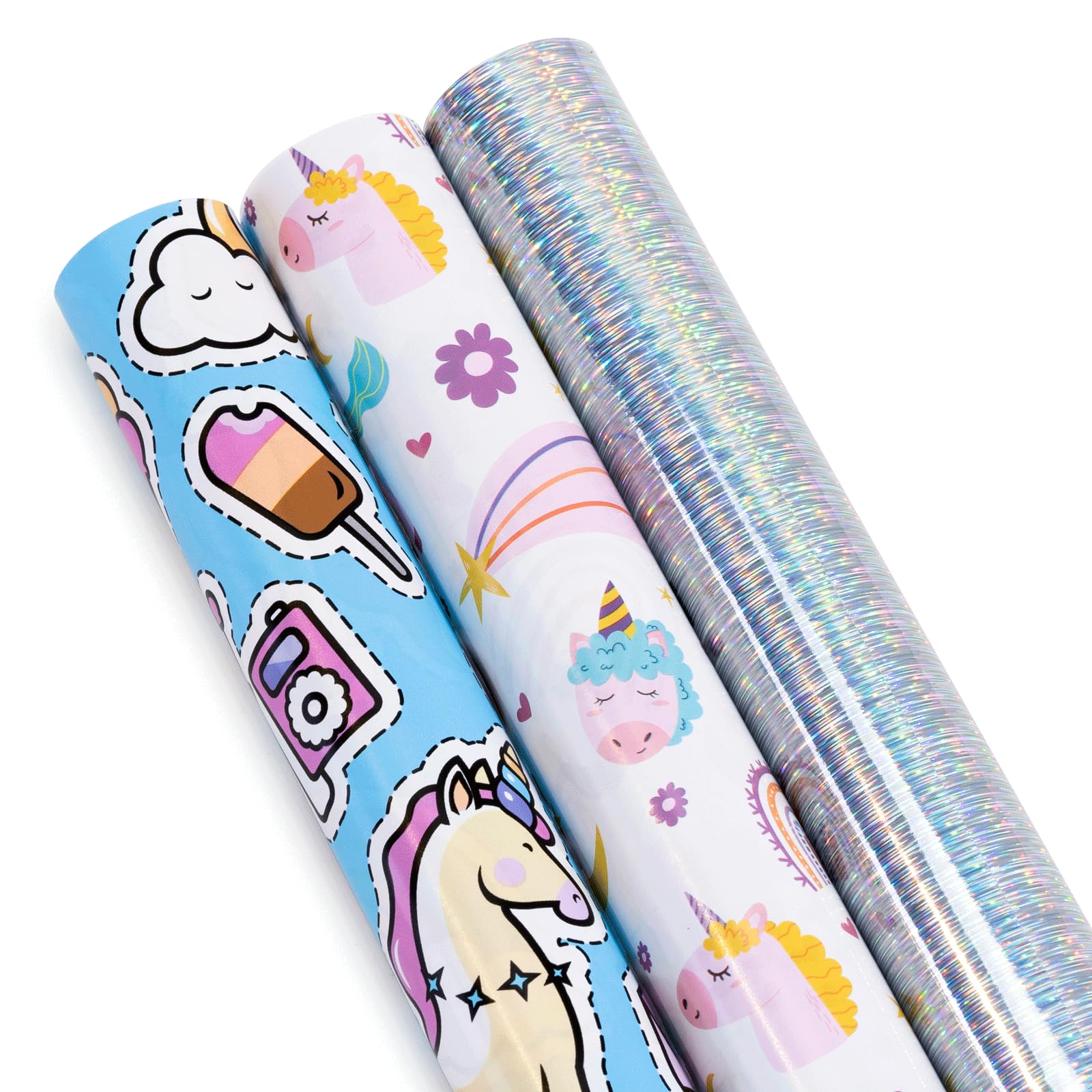 Glick Rouleau De Papier Cadeau De Luxe, Motif Licorne Rose, 2 M X