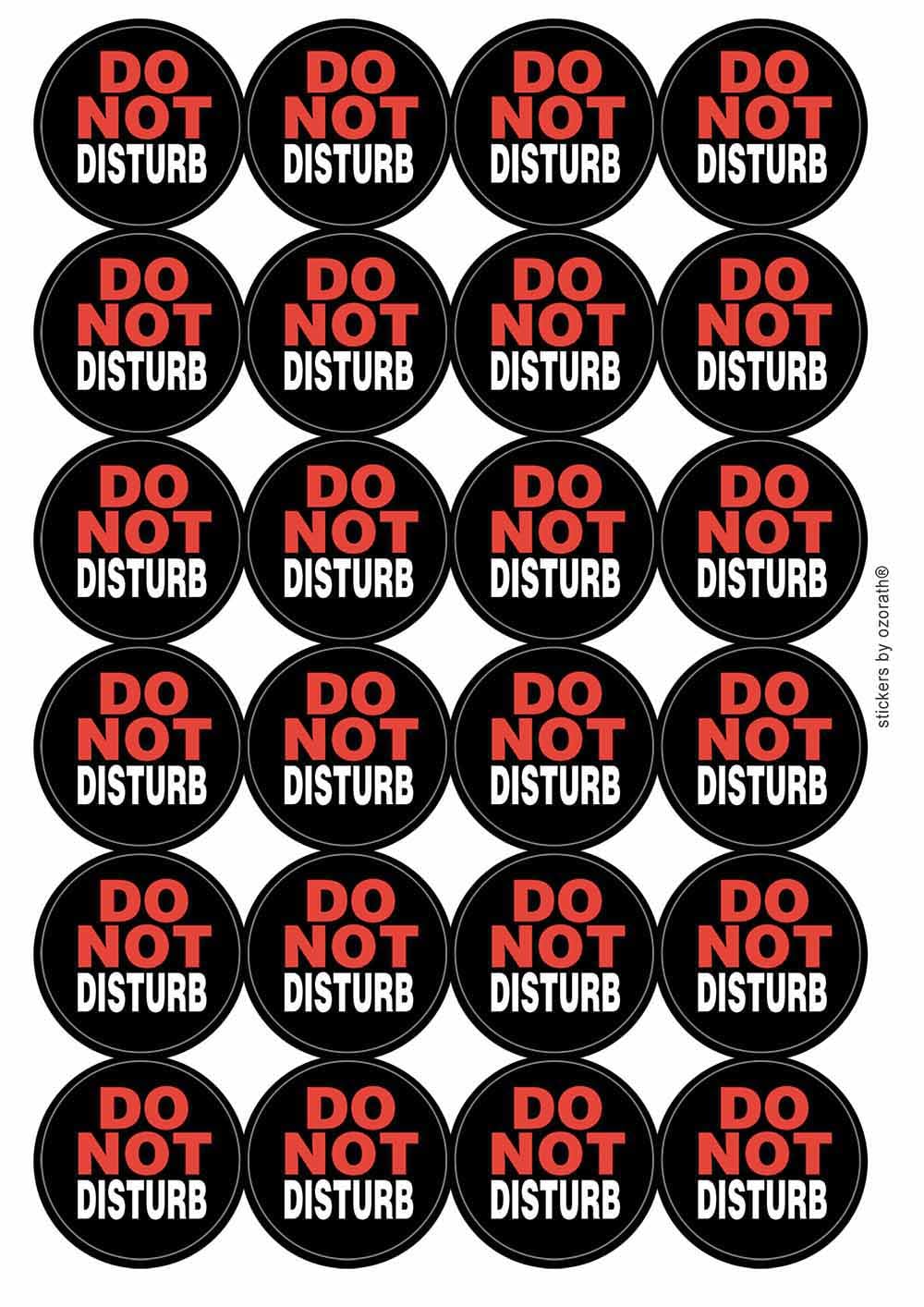 Ozorath Do Not Disturb Funny Joke Matt Paper Stickers