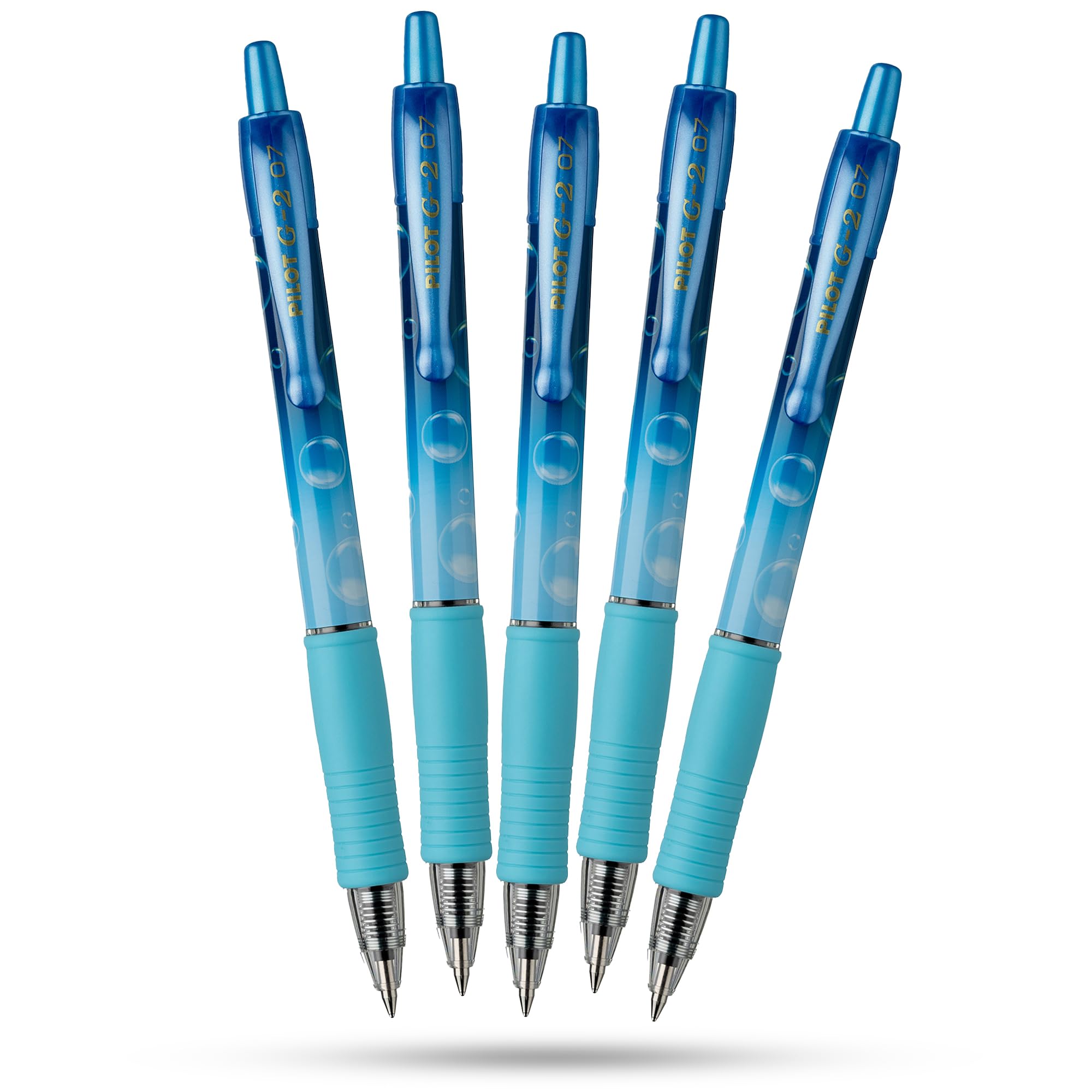 Pilot G2 Gel Pen Bubble Blue Gel Ink Rollerball Pens 0.7mm Smooth Writing Ergonomic Grip Retractable Lightweight Portable Design for School Office