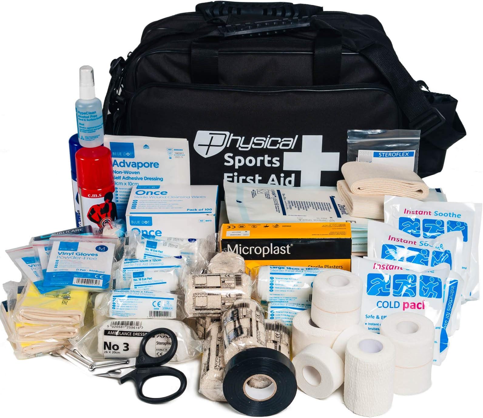 Professional Rugby First Aid Kit (Black Bag)