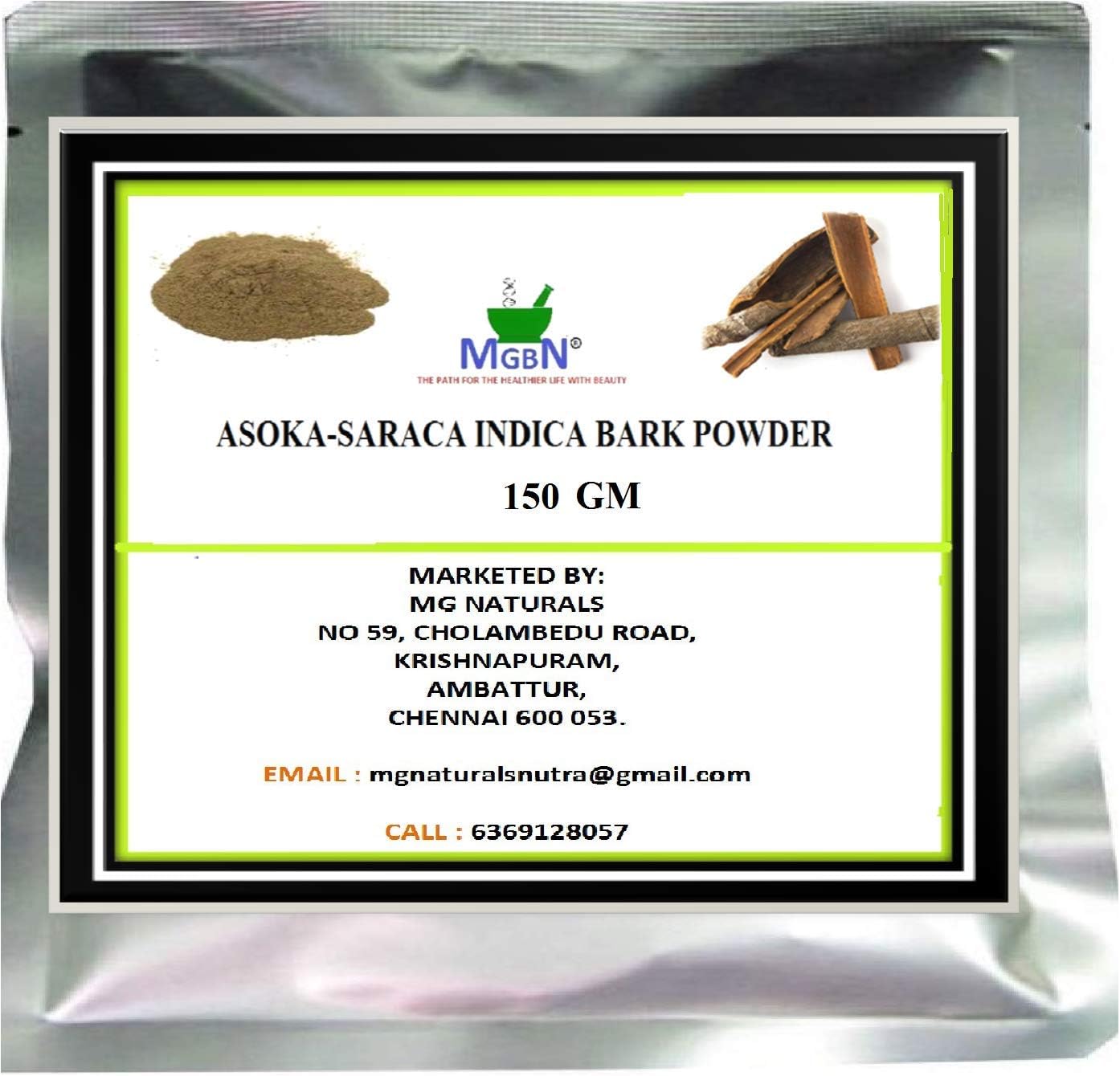 MGBN THE PATH FOR THE HEALTHIER LIFE WITH BEAUTYAsoka-Saraca indica bark Powder 150 GM
