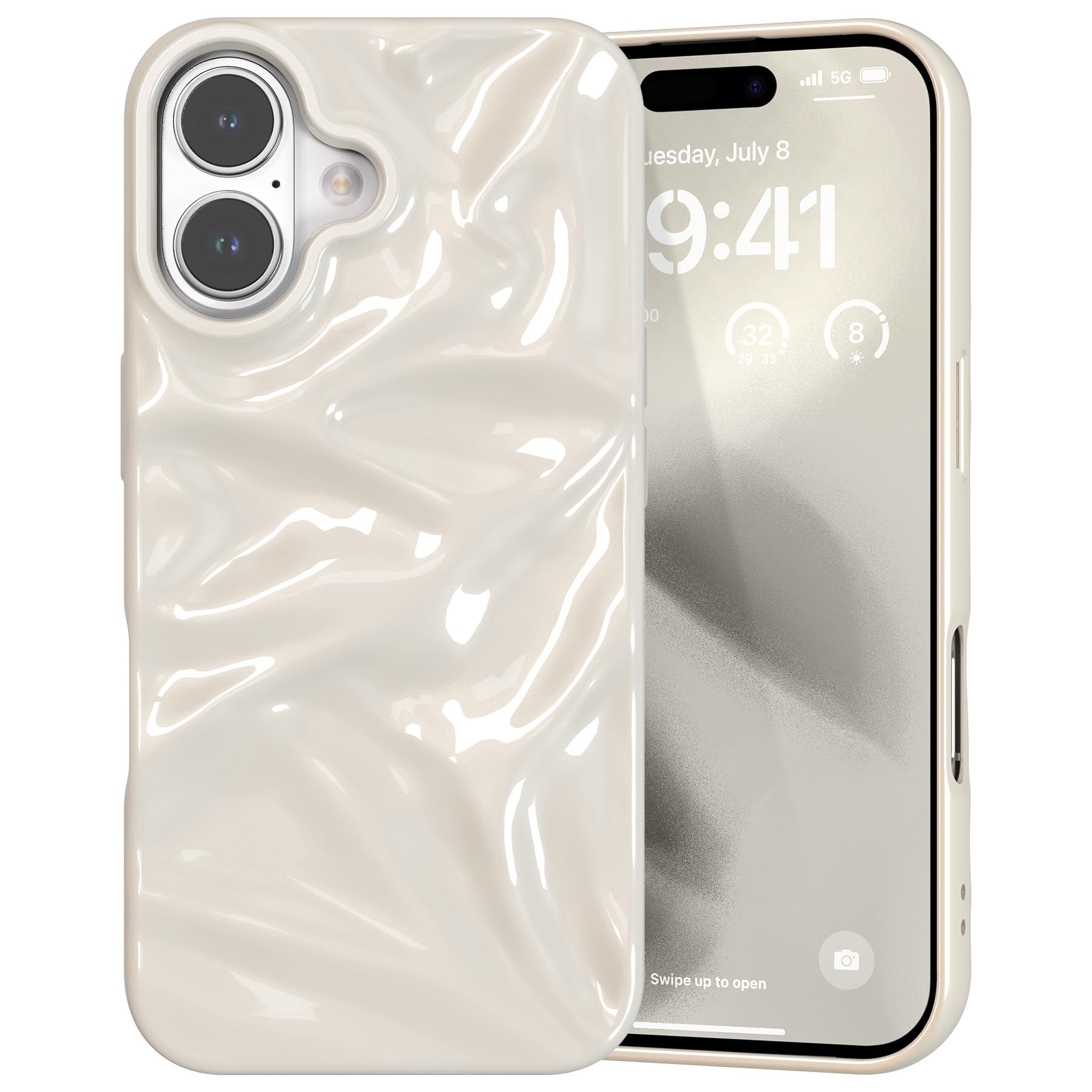 Coque de téléphone mignonne pailletée iPhone 16 Plus idée cadeau - 9
