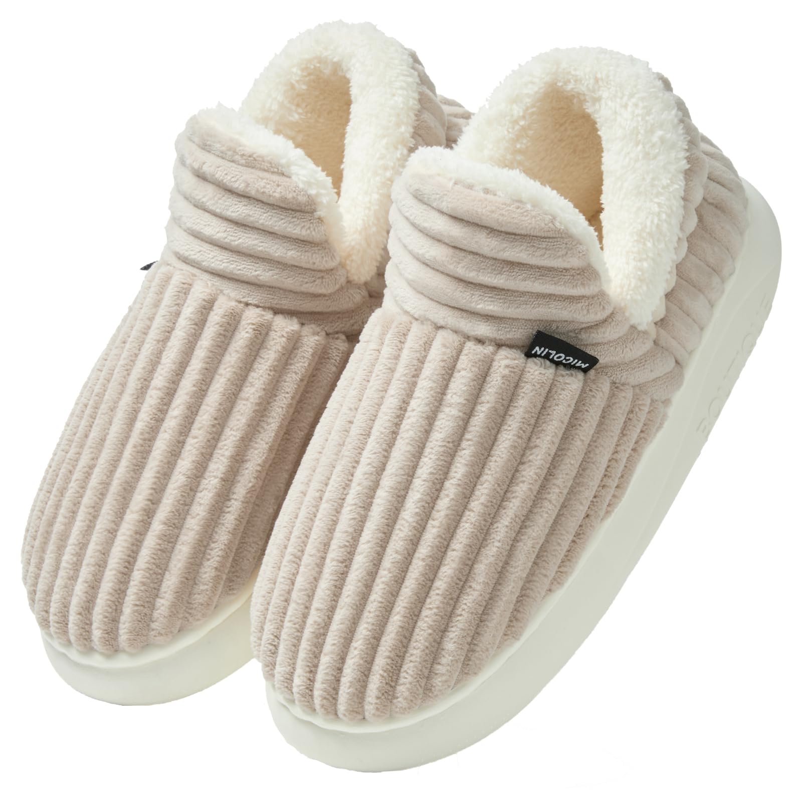 Donpapa Ciabatte Donna Uomo Invernali Pantofole Calde Peluche Chiuse Comode Memory foam Antiscivolo Inverno Scarpe