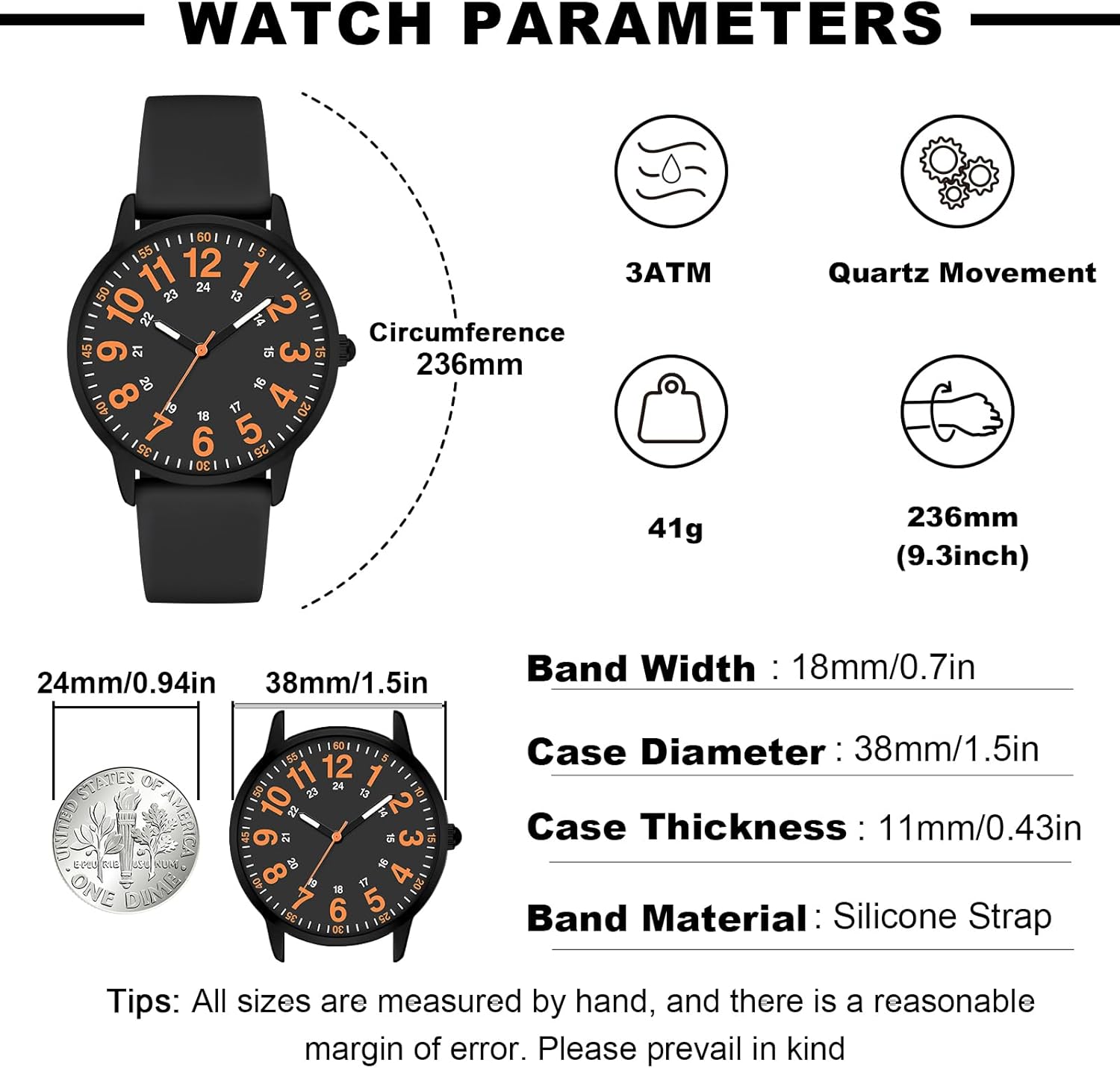 Asan Ge Watches for Women, Fashion 3ATM Waterproof Minimalist Lightweight Easy-to-Read Analog Silicone Watch Suitable for Daily Work, Leisure, Outdoors - Image 5