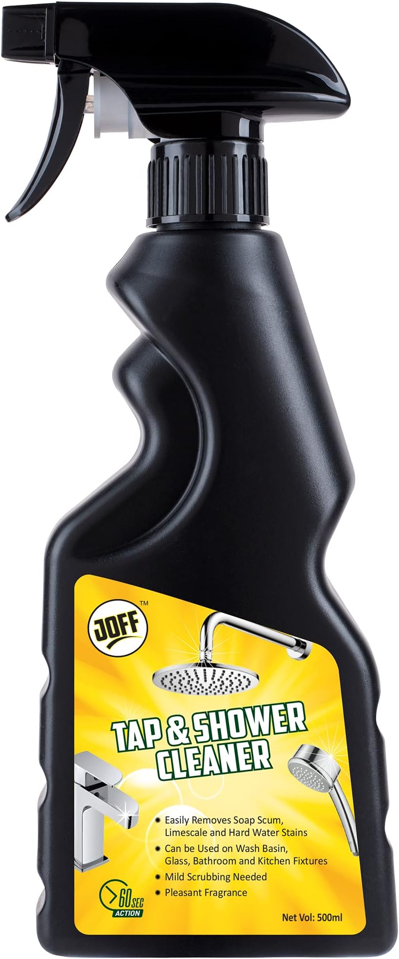 JOFF Tap & Shower Cleaner 500ml|Instantly Removes Limescale,Hard Water Stains & Soap Scum|Powerful Deep Cleaning for Sparkling Faucets & Showerheads Fast Action,Streak-Free Shine & Easy Use
