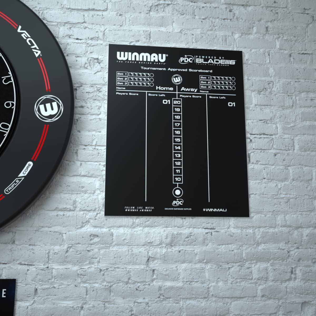 Winmau Dry Wipe Darts Scoreboard