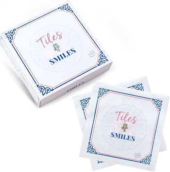 Mahjong Cocktail Napkins with Box, Deluxe 3 Tier Cocktail Napkins, Game Night, Ladies Luncheon or Mahjong Gatherings One Time Party Napkins, 32-Count