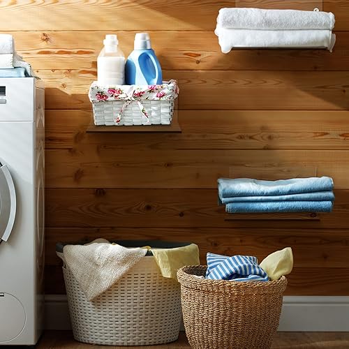 Miniatura 2 de 5 estantes flotantes pequeños para pared de acrílico de 4 pulgadas, mini estante de pared de acrílico, estantes colgantes transparentes, decoración