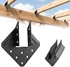 14-Gauge2MM Heavy Duty Hurricane Ties,16Pcs Black Joist Hangers,Hurricane Straps Fit 2x4,2x6 Truss to Rafter Connector for Roofing Trusses Wood Timber,Roof Brackets,Seismic Joist Hangers