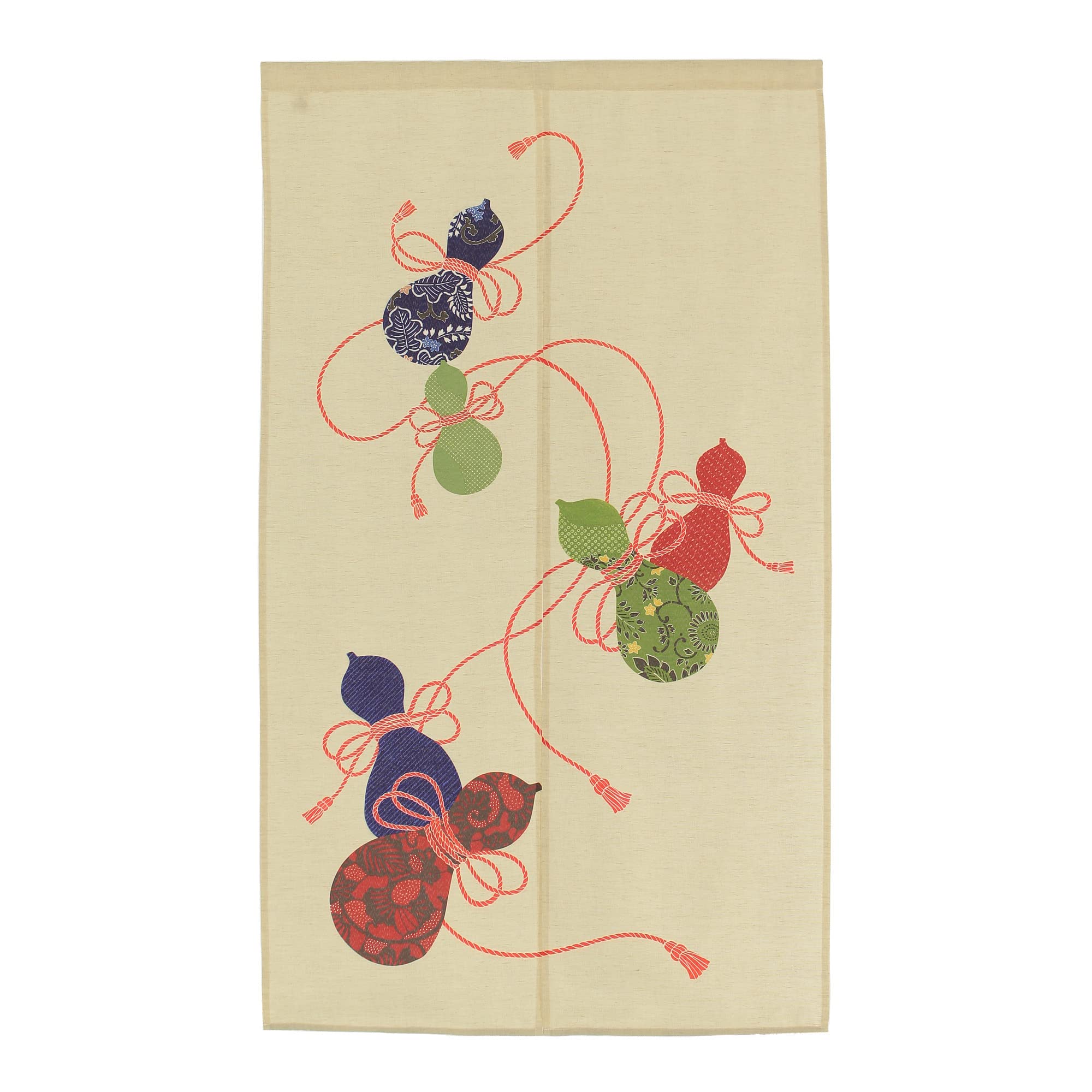 Amazon｜narumikk 和風 和柄 のれん 縁起ひょうたん (サイズ：幅