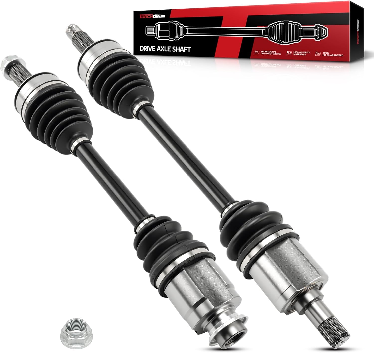 Torchbeam Front CV Axle Shaft Assembly for 2008-2014 Honda Accord, 2009-2013 Acura TSX, 2014 Civic - 66-4250/66-4251 OE Fit