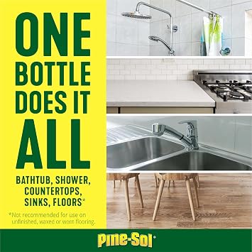 Pine-Sol Multi-Surface Cleaner, Floor Cleaner, Lemon, 96 Fluid Ounces | Microfiber Cloth Included - Colors & Packaging May Vary