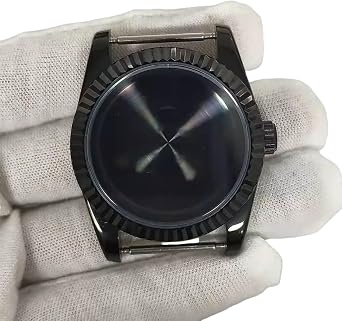 36/39mm Watch Case Black Fluted Bezel for Rolex Oyster Perpetual/Datejust
