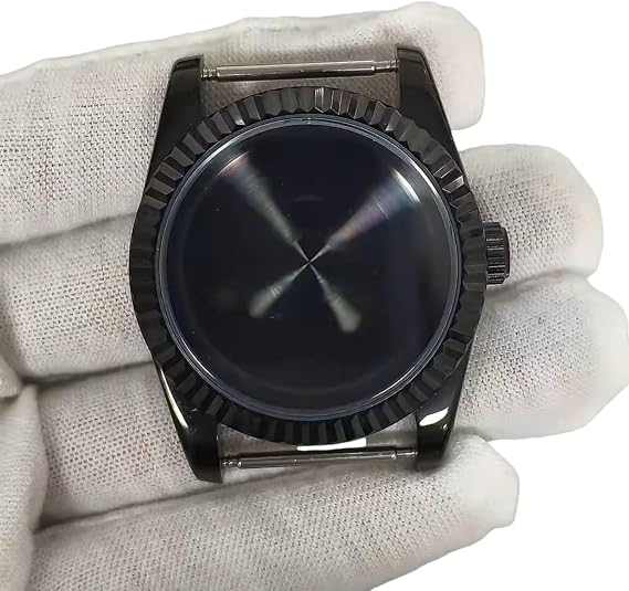 36/39mm Watch Case Black Fluted Bezel for Rolex Oyster Perpetual/Datejust