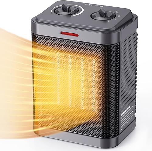 Calentadores de espacio para uso en interiores, pequeños calentadores de cerámica portátiles con 4 modos, calentador de ventilador eléctrico de 1500