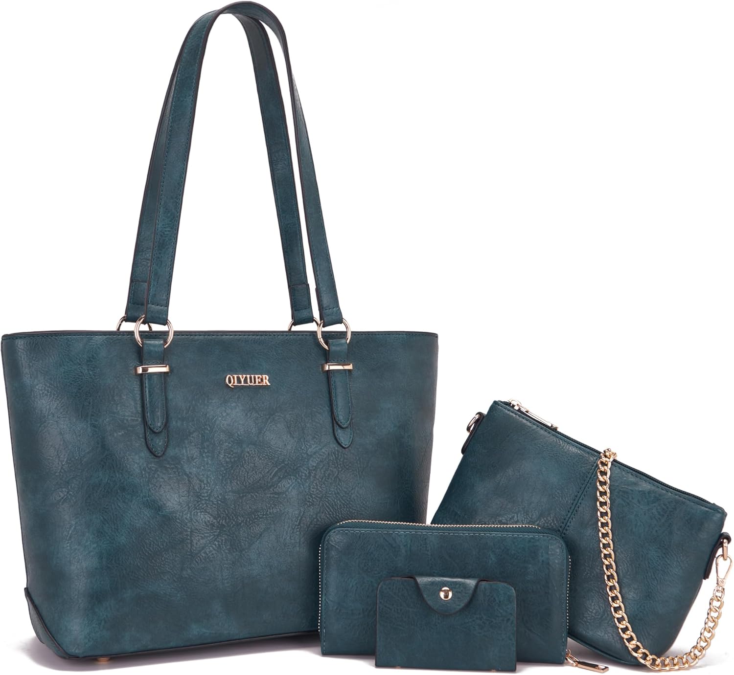 Qiyuer Women Purses Handbags Wallet Sets Shoulder Bags Top Handle Satchel Tote Purse Work Bag Set With Matching Wallet 3pcs - Image 8