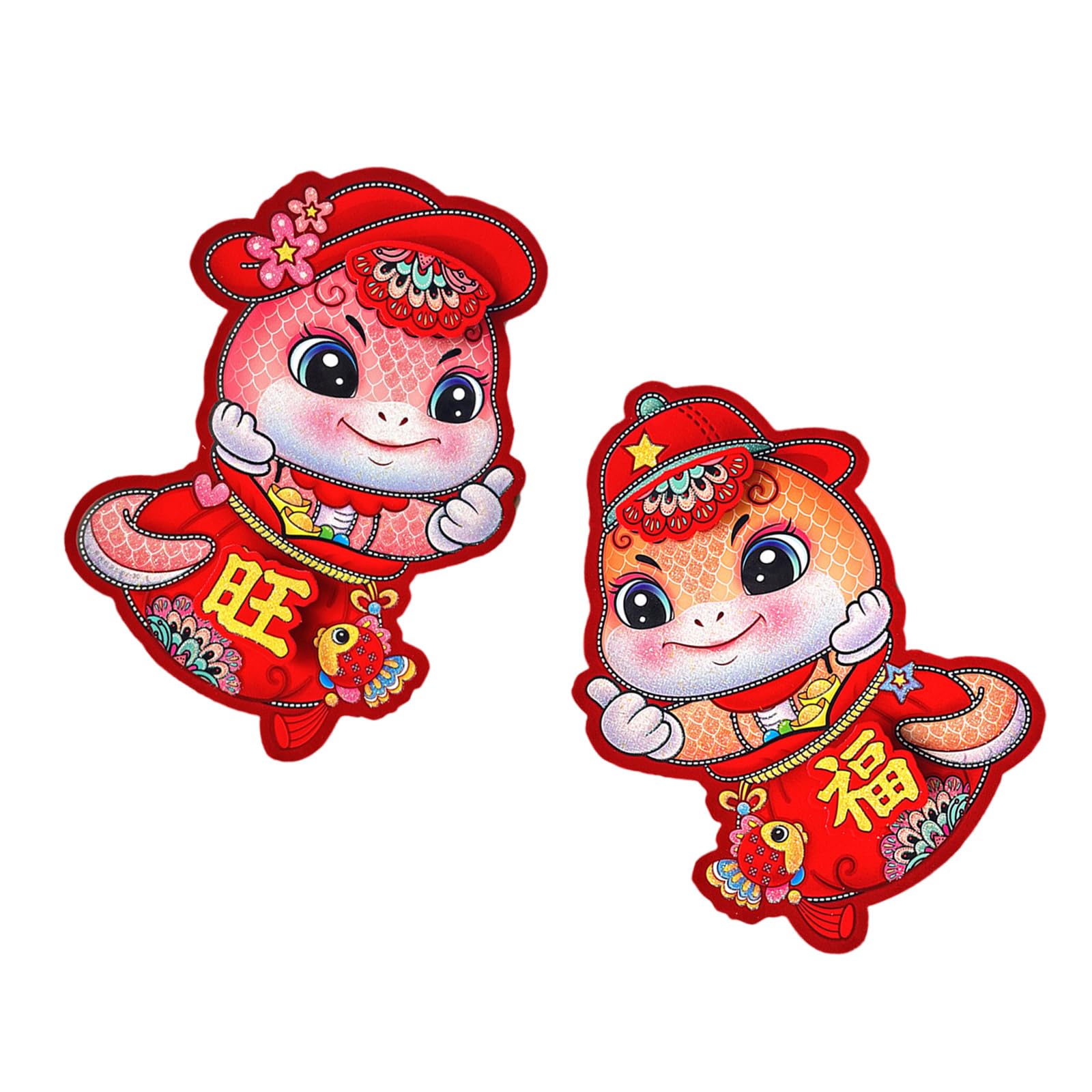 Jazuaiao Beautifully Designed Couplets Celebrate 2025 with Snake Year Couplets Door Stickers for a Pleased New Year Snake