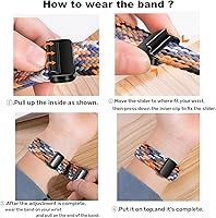 Vista 6 de Bandas magnéticas de nailon compatibles con Samsung Galaxy Watch 6543 ProClassicSportGear S3S2 FrontierActive, correa de reloj de 0.787 in y 0.866