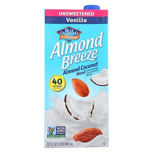 Blue Diamond Dairy, leche de coco y almendras sin azúcar, 32 onzas líquidas