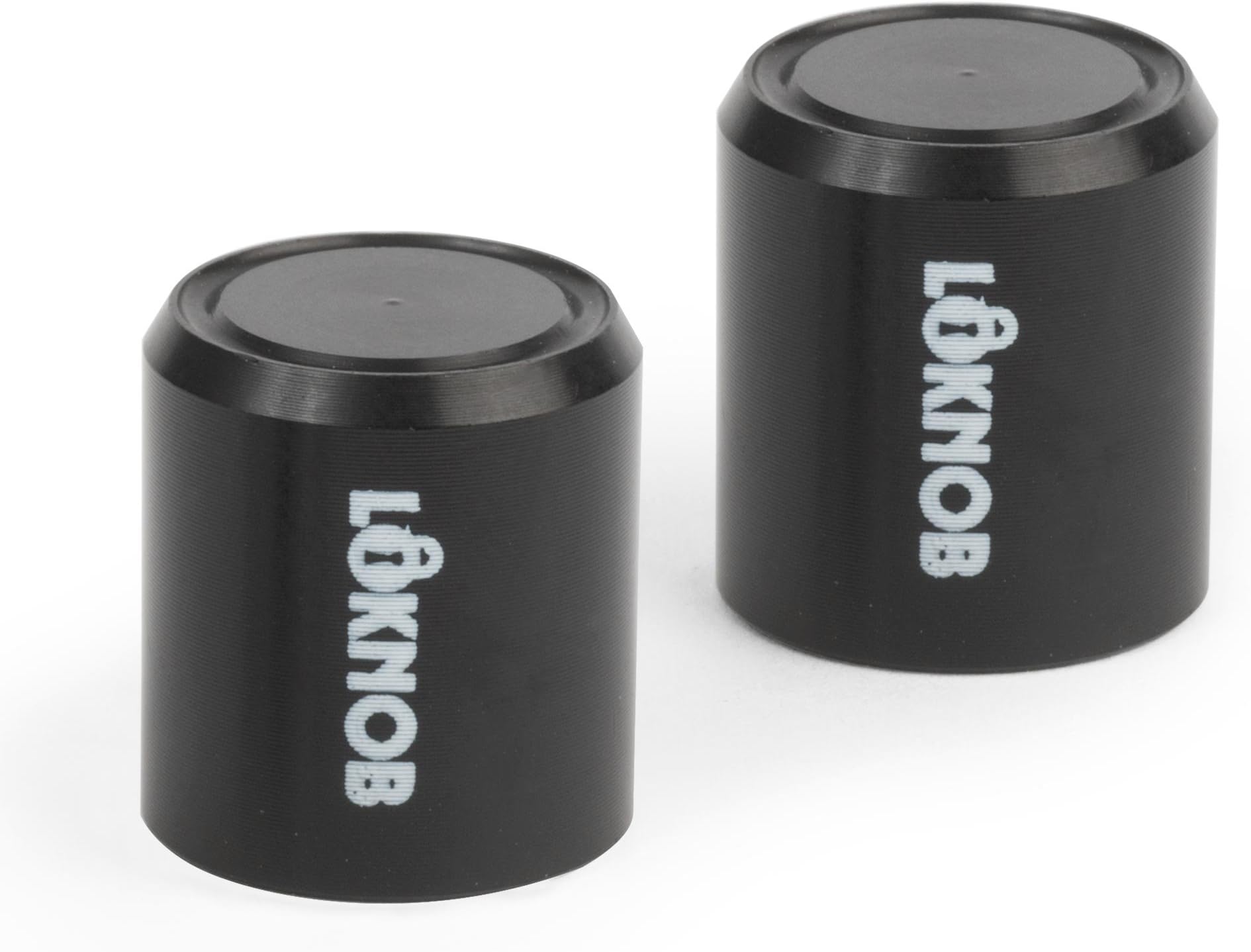 Loknob Fuggedaboudit Tour Caps for 1/4" Smooth Shaft Cts Pots In Black - 2 Pack
