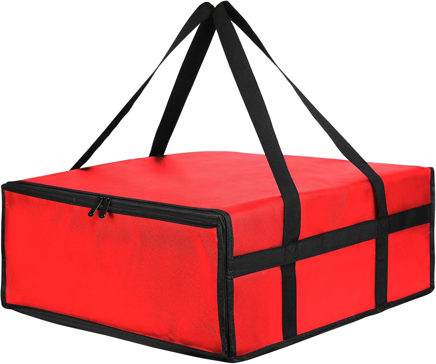 musbus Pizza Carrier Insulated Bags Large for Deliveries, Insulated Pizza Carrier Delivery Bag 20x20 Food Bag for Personal and Professional Use 20W x 20D x 6H Red 1