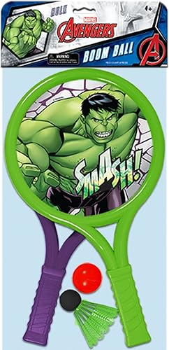 Miniatura 2 de JA-RU Marvel Hulk - Juego de raquetas (1 paquete, 2 raquetas), juguetes de raqueta de plástico para niños y adolescentes. Divertidos juegos