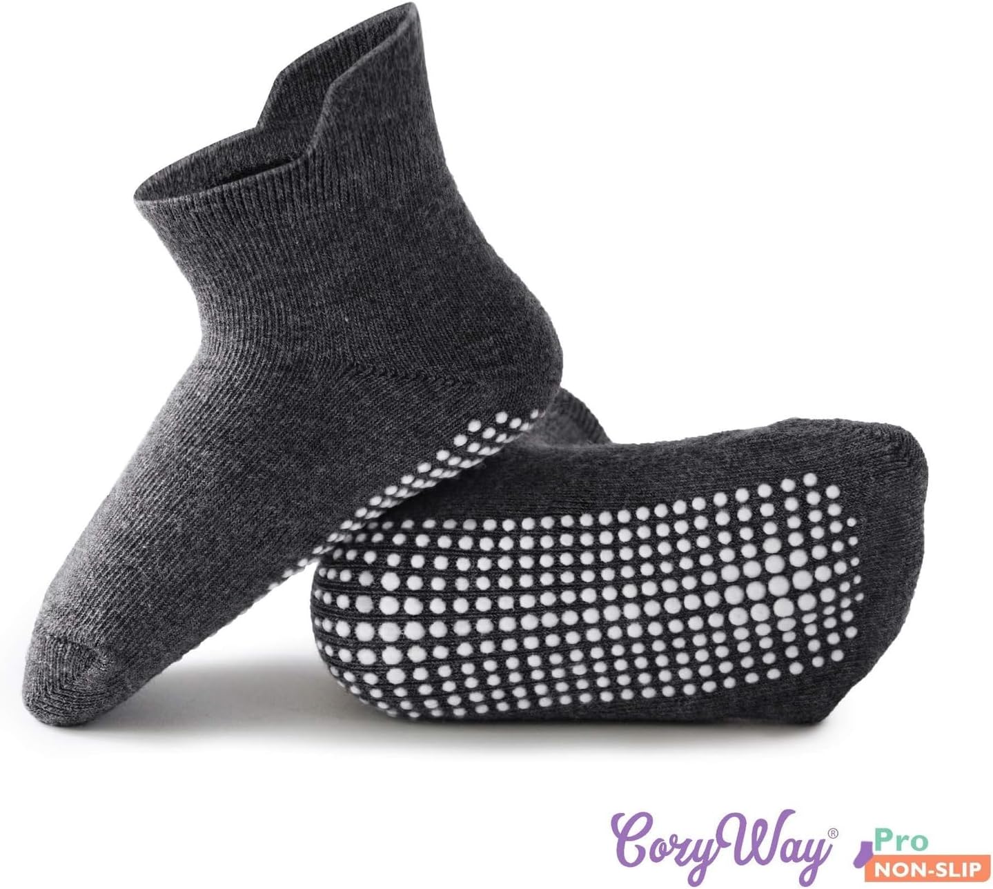 CozyWay Baby & Toddler Socks with Grippers Non Slip Ankle Grip Socks For Boys and Girls - Comfy Soft Cotton - 12 Pack - Image 6