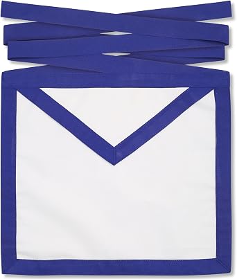 Masonic Premium Canvas Fabric Apprentice Enterance Member Apron With Official Blue Ribbon Trim Hanndcrafted And Tradition