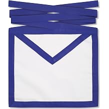 Masonic Premium Canvas Fabric Apprentice Enterance Member Apron With Official Blue Ribbon Trim Hanndcrafted And Tradition