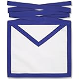 Masonic Premium Canvas Fabric Apprentice Enterance Member Apron With Official Blue Ribbon Trim Hanndcrafted And Tradition