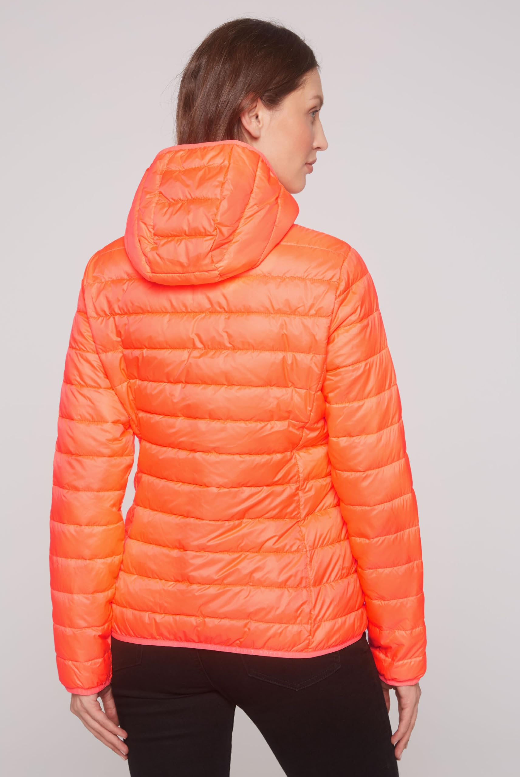SOCCX Damen Leichte Steppjacke mit Kapuze
