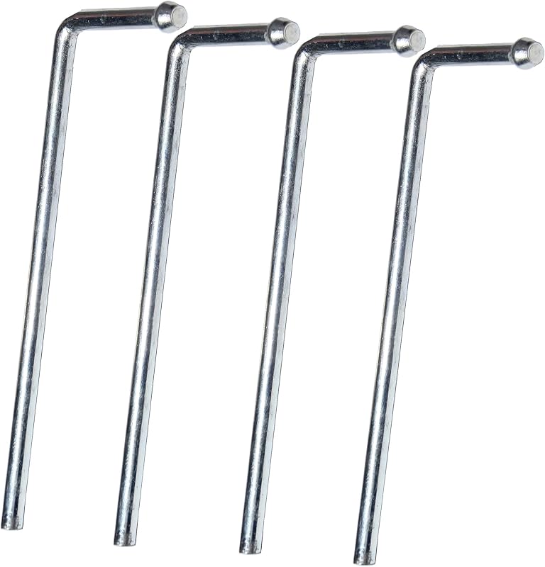 Hastes para suporte do escapamento FURZEQIFA em aço-carbono, curva de 90° – Kit com 4 unidades