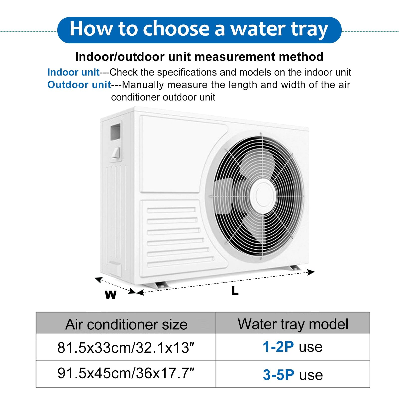 CondizionatoreVassoio di Gocciolamento dell'Acqua del Kit di Scarico Universale for Condizionatore d'Aria con Tubi di Scarico E Kit di Installazione Materiale PP5(3-5P+3M)